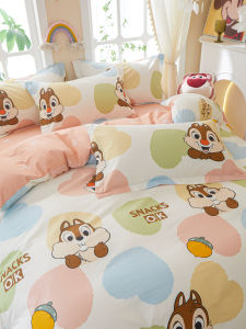 Cute Cartoon Pure Cotton Bedding Set 100% Cotton Duvet Cover Sheet Lovely Childrens Bedroom Three-Piece Suite  Style