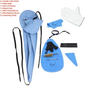 Saxophone Cleaning Kits with Mouthpiece Cushions Inner Chamber Cleaning Cloth Mouthpiece Brush Sax Clarinet Cleaning Tools