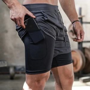 Camo Running Shorts Men Sports Shorts 2 In 1 Quick Dry Workout Training Gym Fitness Jogging Short Pants Summer Shorts