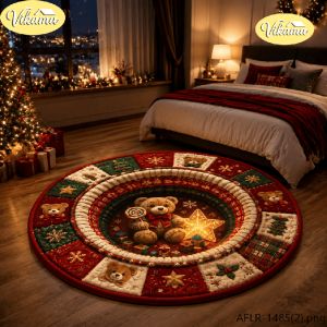 VIKAMA Luxurious Christmas Decoration Carpet Soft Living Room Floor Mat Non Slip Indoor Area Carpet Washable New Year Home Decor