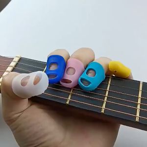 Guitar Fingertip Protectors 10 PCS Silicone Finger Guards 5 Sizes