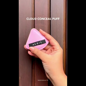 Aeris Beauté Cloud Conceal Puff | Spons Make Up Lucu Cute Segitiga Tebal Multifungsi untuk Cushion Foundation Concealer