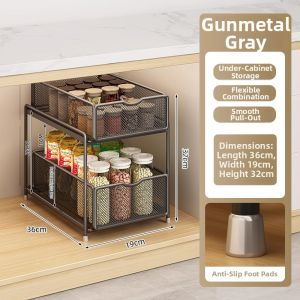 youqin | Multi-Function Spice Storage Draw-out Under Sink Pull Basket