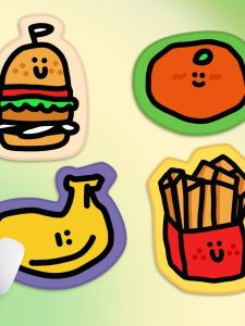 Cute Cartoon Food Mousepad Memory Foam Wrist Support Office Desktop Mouse Mat Non-Slip Computer Keyboard Pad for Men And Women