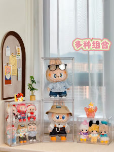 Transparent Acrylic Display Case for Labubu Protection Dustproof Display Cabinet Combination Installation Wall-Mounted Mobile
