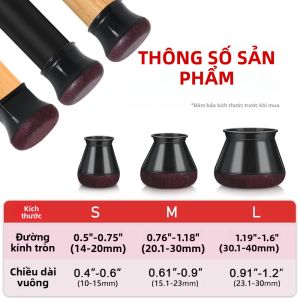 24 Chiếc Ghế Silicon Chân Tầng Bảo Vệ Cho Sàn Gỗ Cứng Tròn Đồ Nội Thất Miếng Lót Bọc Nỉ Đáy Mũ Thanh Trượt
