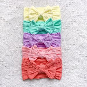 5Pcs Neutral Cable Bow Baby Headbands Soft Elastic Hair Accessory for Newborn Girls Daily Photoshoot