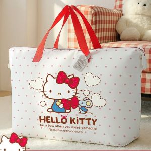 Sanrio | Genuine Sanrio Hellokitty Large Capacity Clothing Storage Classification Luggage Bags Cotton Quilt Storage Bag Travel Bag