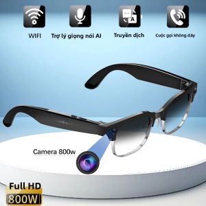 Kính Thông Minh AI Bluetooth Gọi Nhạc Giảm Tiếng Ồn Kính Râm Camera Quay Video Cho Android iOS Khung Hình Chữ Nhật 800W HD