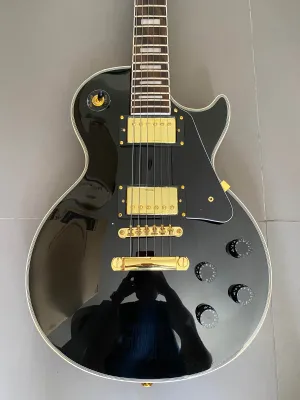 กีต้าร์ไฟฟ้า Gibson Les Paul Custom Black กีต้าร์เลสพอล ( พร้อมส่งในไทย )