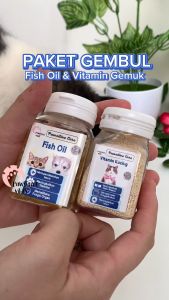 Pawsitive Vibes Vitamin Kucing Paket BULU GEMBUL untuk Nafsu Makan Badan Gemuk Bulu Lebat Gembul dan Cegah Rontok - Fish Oil Vit Kucing Untuk Nafsu Makan Dan Penggemuk Badan
