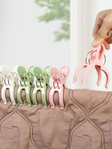 Large Double Spring Windproof Clothes Drying Clamp Powerful Quilt Drying Fixer Versatile Laundry Clips for Bedding And Towels