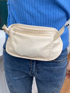 【Fast Delivery | Local Stock】 1PC Invisible Travel Waist Packs Waist Pouch for Passport Money Belt Bag Hidden Security Wallet Casual Bag For Men Women
