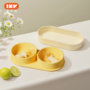 Bát Ăn Tập Trung Bằng Silicon Cho béIKV Bát Ăn Ngoài Trời Có Chân Không Dùng Một Mảnh Cho Bé Từ 0-3 Tuổi Bát Ăn Tập Trung Không Chứa BPA