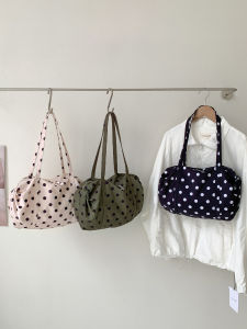Korean Japanese 2025 New High-End Polka Dot Handbag Womens Fashionable Versatile Large Capacity Single Shoulder Underarm Bag