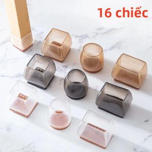 Miếng Đệm Chân Chống Trượt Bằng Silicon Cho Đồ Nội Thất 16/8/4 Chiếc Đệm Chân Sofa Đế Dày Chống Ồn Bảo Vệ Sàn Gỗ Khỏi Trầy Xước