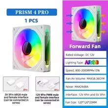 PRISM 4 PRO ARGB Computer case Fan 120mm 5V 3PIN 4PIN PC case fan PWM 12V Large Air Volume Cooling Fan ventilador