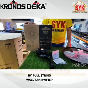 SYK Kronos Deka KWF16P 16 Inch Pull String Wall Fan  Electric Kipas Dinding Kipas Elektrik Gantung Angin Kuat