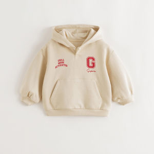Marc&Janie | Hooded Boys Campus Style Spring Red Sweatshirt