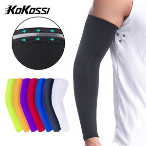 KoKossi 1PCS Cooling UV Sun Protection Arm Sleeves Sports Elbow Support Sleeve Breathable Anti-Slip Running Cycling Basketball