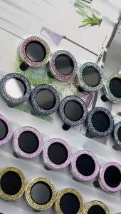 TAOYUNXI | 1-3Pcs For iPhone 17 Pro Max Air Glitter Diamond Bling Metal Ring Camera Lens Protector Rhinestone Tempered Glass Protective Cap