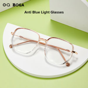 OQ BOGA 6 Colors Fashion Anti Blue Light Radiation Computer Glasses Women Men Eye Protection Glitter Border Frame Eyewear