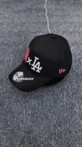Topi Baseball NY X LA Cap Bordir Timbul Hat Pria Wanita Full Black Terbaru 2025 Kualitas Premium Kekinian