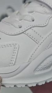 NBGAGA | White Childrens Leather Casual Shoes For Boy Girls Outdoor Running Sneakers Breathable Mesh Kids School Walking Sport Non Slip