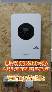 Flowatt 6.2KW/11KW ไฮบริดอินเวอร์เตอร์ 500VDC รองรับแบตเตอรี่ 48V LIFEPO4 สามารถขนานได้ถึง 9หน่วยที่สร้างขึ้นใน 150A MPPT ตัวควบคุมเครื่องชาร์จแสงอาทิตย์