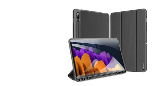 Bao da dành cho SamSung Galaxy Tab S10 Fe  S10 FE Plus chính hãng Dux Ducis Domo chống sốc có khay đựng bút