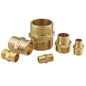 Brass Pipe Hex Nipple Fitting Quick Coupler Adapter 1/8 1/4 3/8 1/2 3/4 1 Male to Male Thread Water Oil Gas Connector