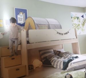 Childrens Bed Tent Roof Board Shading Canopy Drop-Resistant Game House Doll House Toy House Princess Bed Curtain Curtain Castle