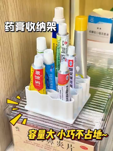 Plastic Ointment Storage Rack / Multi-Grid Supplement Organizer Container / Makeup Ointment Dividers Dispenser
