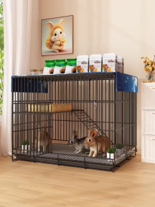 [Warranty Time 2 Y] Cat Cage 2 Layers Foldable Large Space Heavy Duty Pet Collapsible Cage Indoor Pet Kennel with Toilet Tray