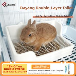 Anti-Tip Easy-Clean Rabbit Litter Box