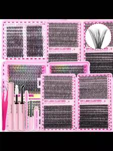 Show-Stopping Top & Bottom Lash Kit – 250/740 Cluster Shell Fluffy Volume Mix-&-Match Lengths & Styles! Killer for Any Look