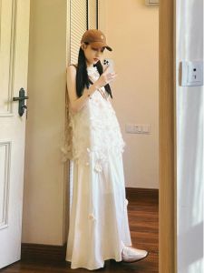 Coco Studio Pháp 3d Dọc Móc Hoa Mini Top Cao Cấp Sang Trọng Lão Hóa Giảm Chiều Dài Hông Váy 2 Bộ