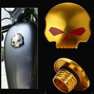 Motorcycle XL883 XL1200 Dyna Fat Boy Breakout Modified Skull Fuel Tank Cap Harley Accessories High-end Cool Fuel Tank Cap