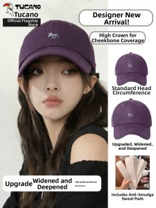 TUCANO | Fox Embroidery Wide Brim Soft Top Baseball Cap Purple