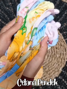 Celana Pendek Warna Bayi Newborn Murah Isi 6pcs/ (1 Lusin) 12 Pcs Bahan halus Motif Lucu