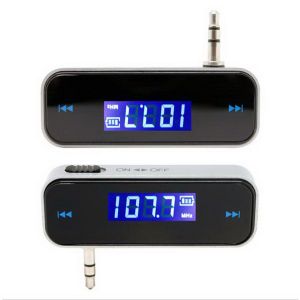 Kebidumei | 3.5mm FM Transmitter Music Audio LCD Display Wireless Handsfree Car Kit for iPhone iPod Samsung MobilePhones MP3 Player Tablet