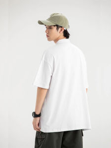DIEYIN | Summer Turn-down Collar Drooping Shoulder Student Style Cotton Polo Shirt