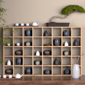 Kệ Trưng Bày Đồ Trà Gỗ Đa Năng