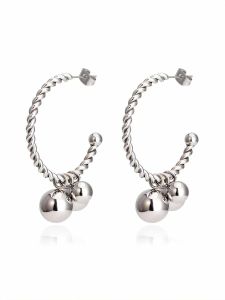 Fashionable Gradient Detachable Ball Earrings: Simple & Elegant Women's Assembly Ear Jewelry
