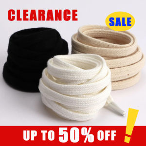 1 Pair Cotton Flat Shoelaces for Canvas Sneakers Durable Replacement Laces Classic Style to Match High Top/Low-Top Shoes