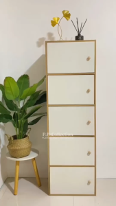 EURAKE 4/5 Layer Storage Cabinet Simple Bookcase Home Living Room Modern Locker
