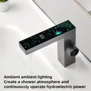 Modern digital display faucet with ceramic valve chrome plated treatment  bathroom sink faucet for kitchen and bathroom
