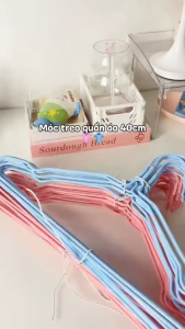 Set 10 Móc Nhựa Treo Quần Áo Chống Trượt Nhựa PP - Giữ Form Chống Trơn Trượt