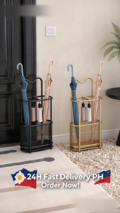 Umbrella Storage Rack Household Doorstep Umbrella Bucket Wrought Iron Umbrella Drain Rack