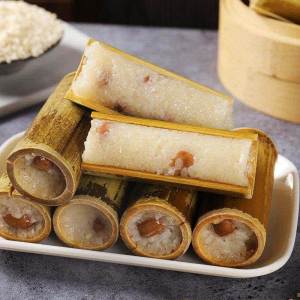 Ready-to-Heat Bamboo Rice Zongzi Sweet Pre-prepared Food